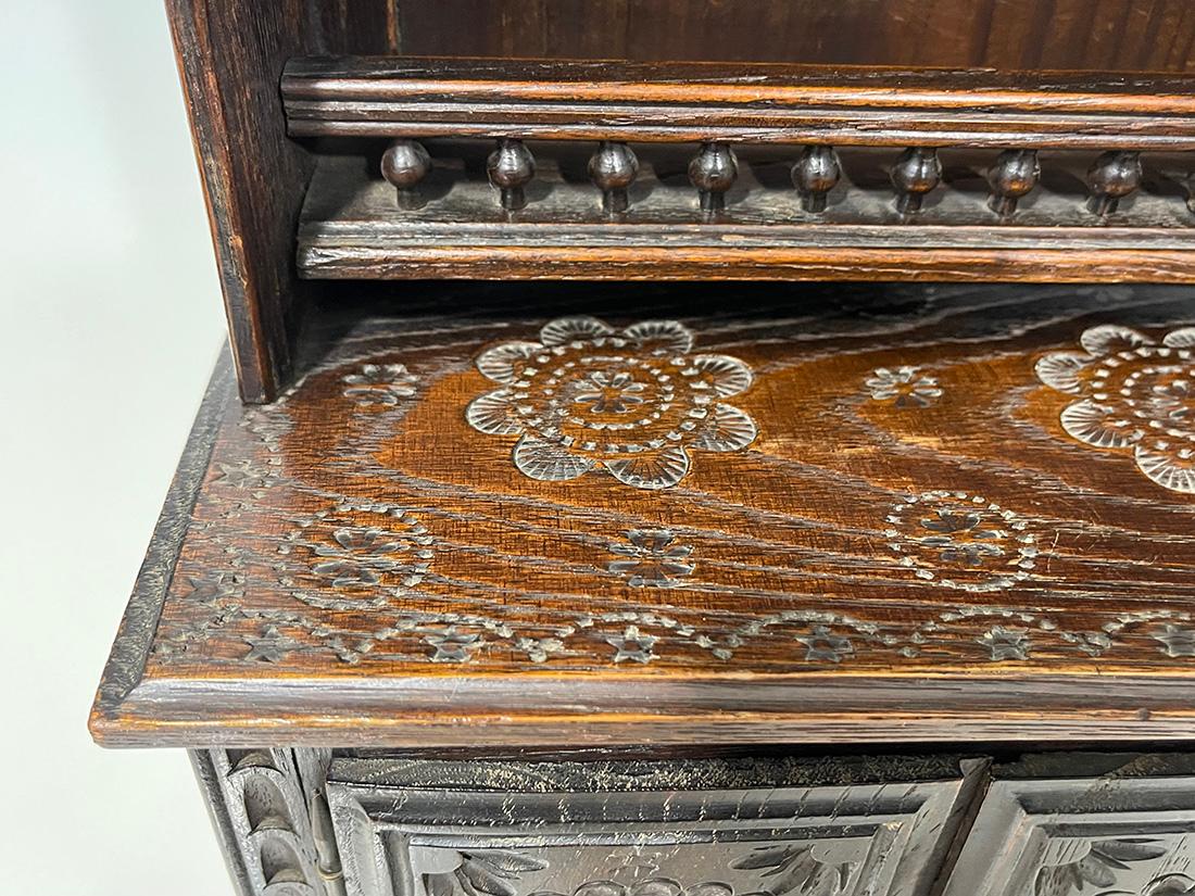 Oak French miniature Breton Doll furniture, ca 1900 For Sale