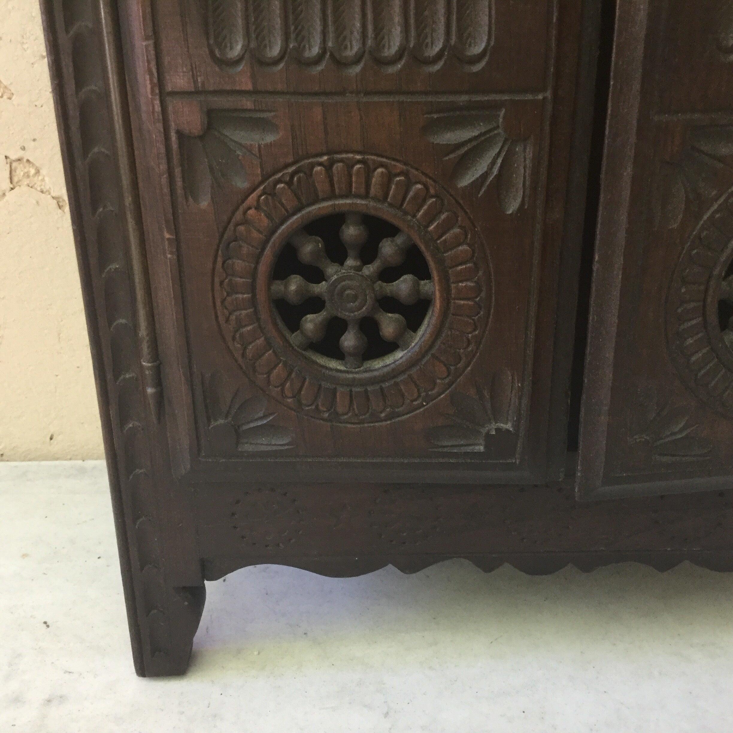 French Miniature Brittany Armoire, circa 1920 In Good Condition In Austin, TX