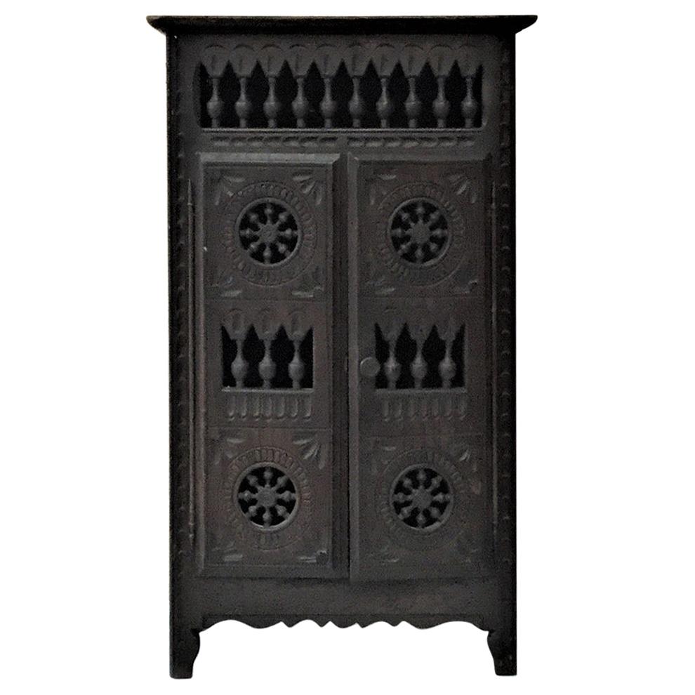 French Miniature Brittany Armoire, circa 1920