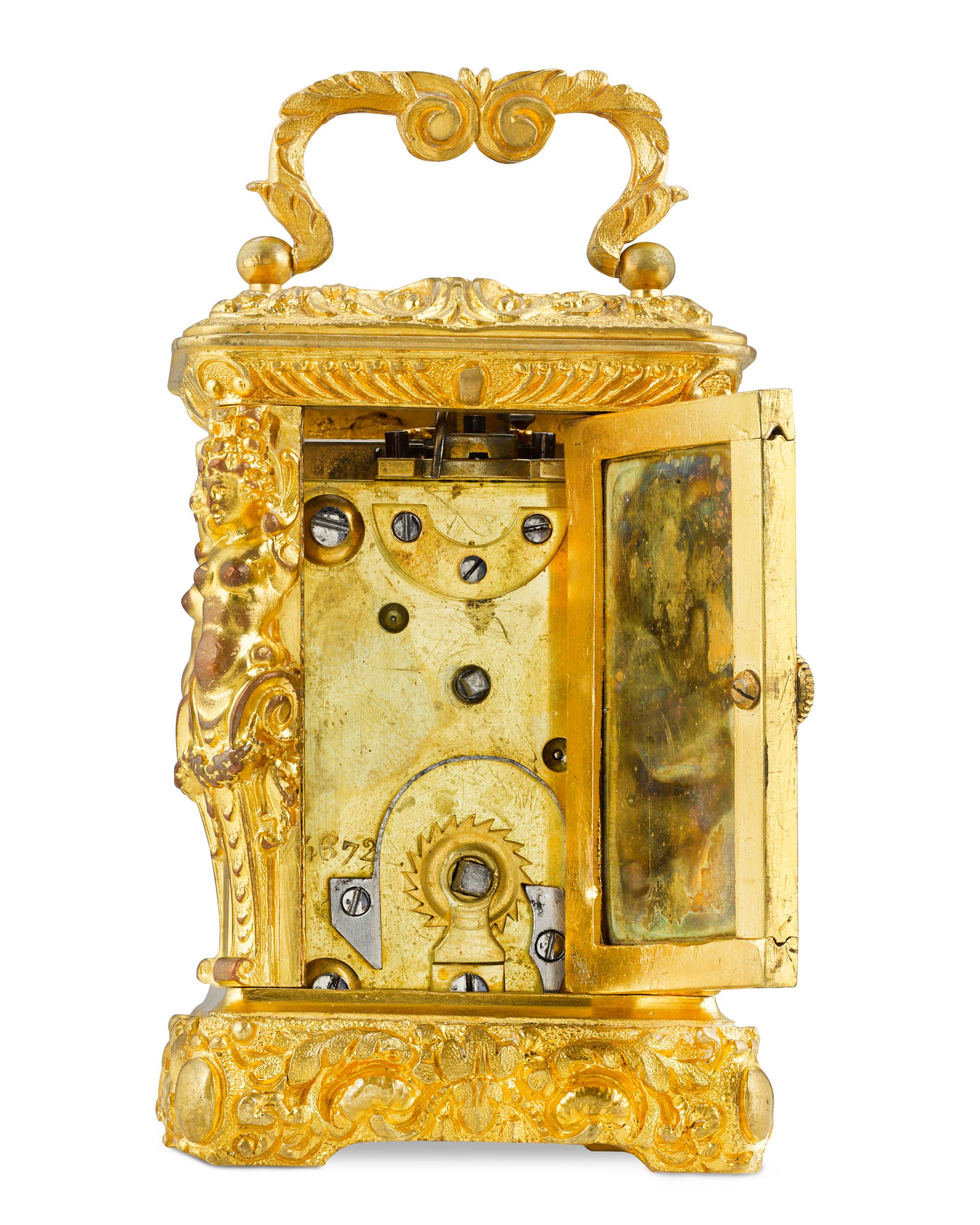 This charming French carriage clock is made in the 