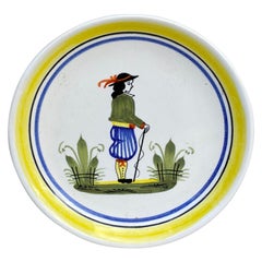 French Miniature Henriot Quimper Plate Circa 1950