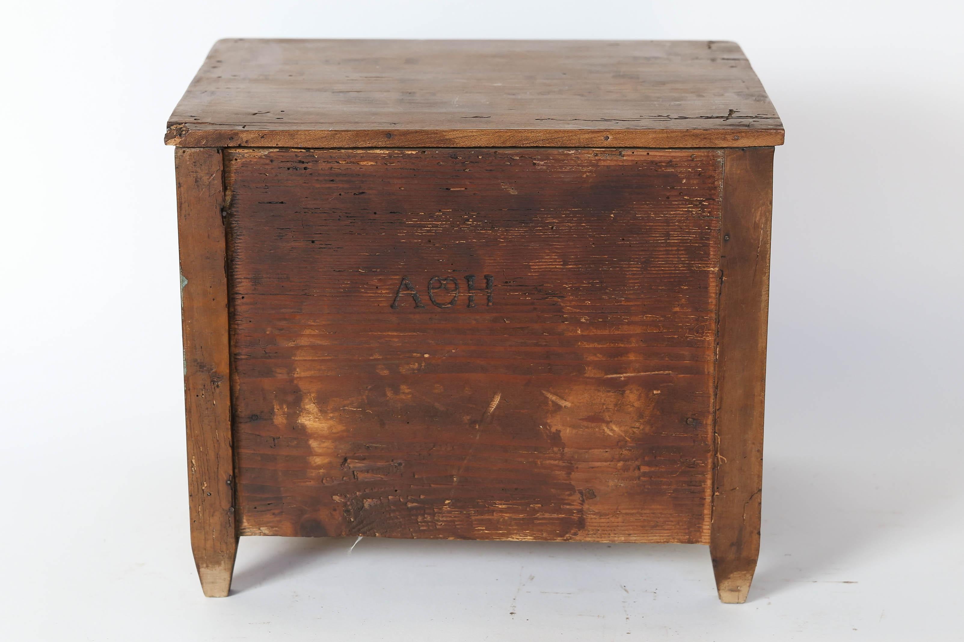 Wood French Miniature Model Chest