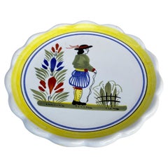 French Miniature Quimper Plate, Circa 1950