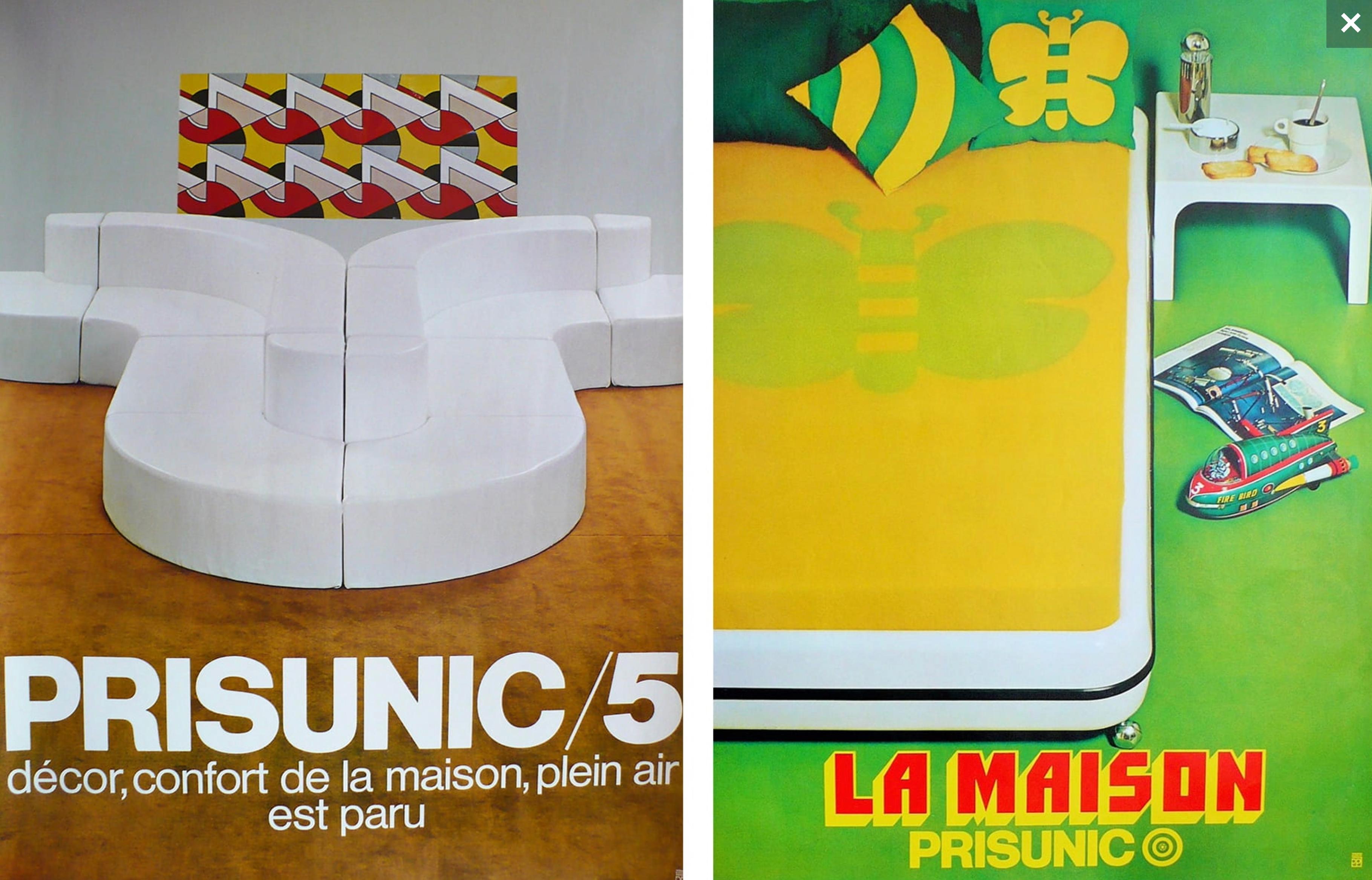 Minimaliste Méridienne minimaliste française par Marc Held pour Prisunic 1970
