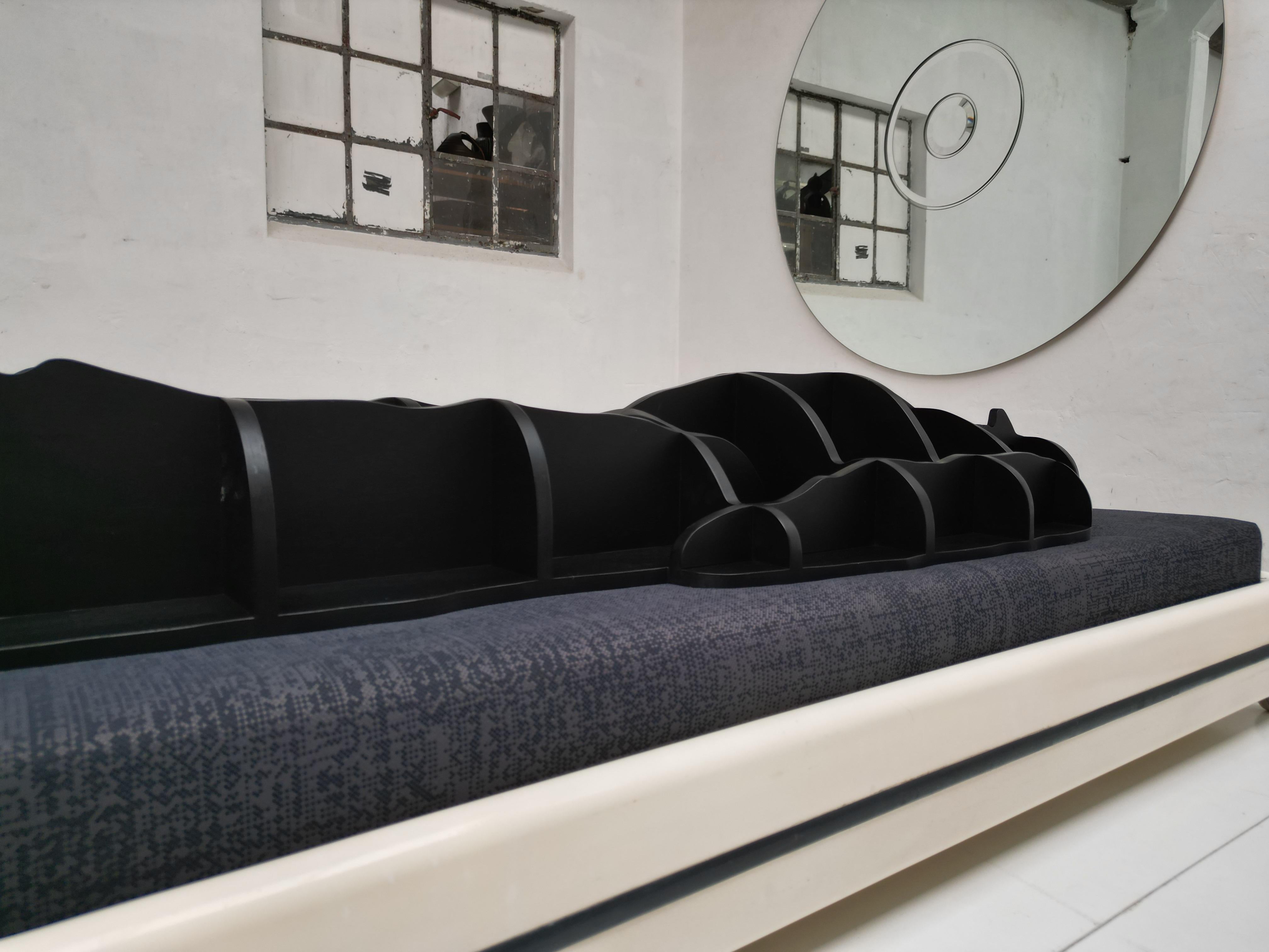 Metal French Minimalist Daybed by Marc Held for Prisunic 1970