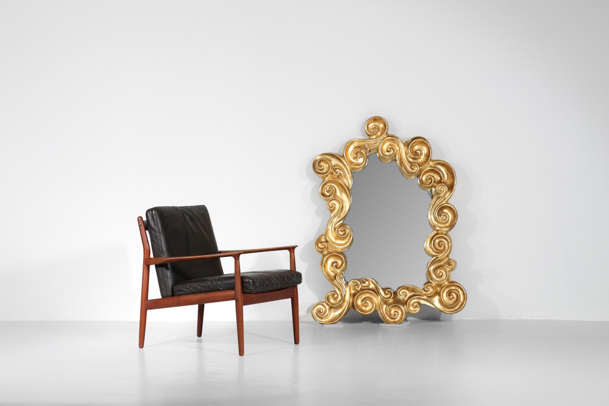 20th Century French Mirror by Jean Boggio for Les Heritiers 