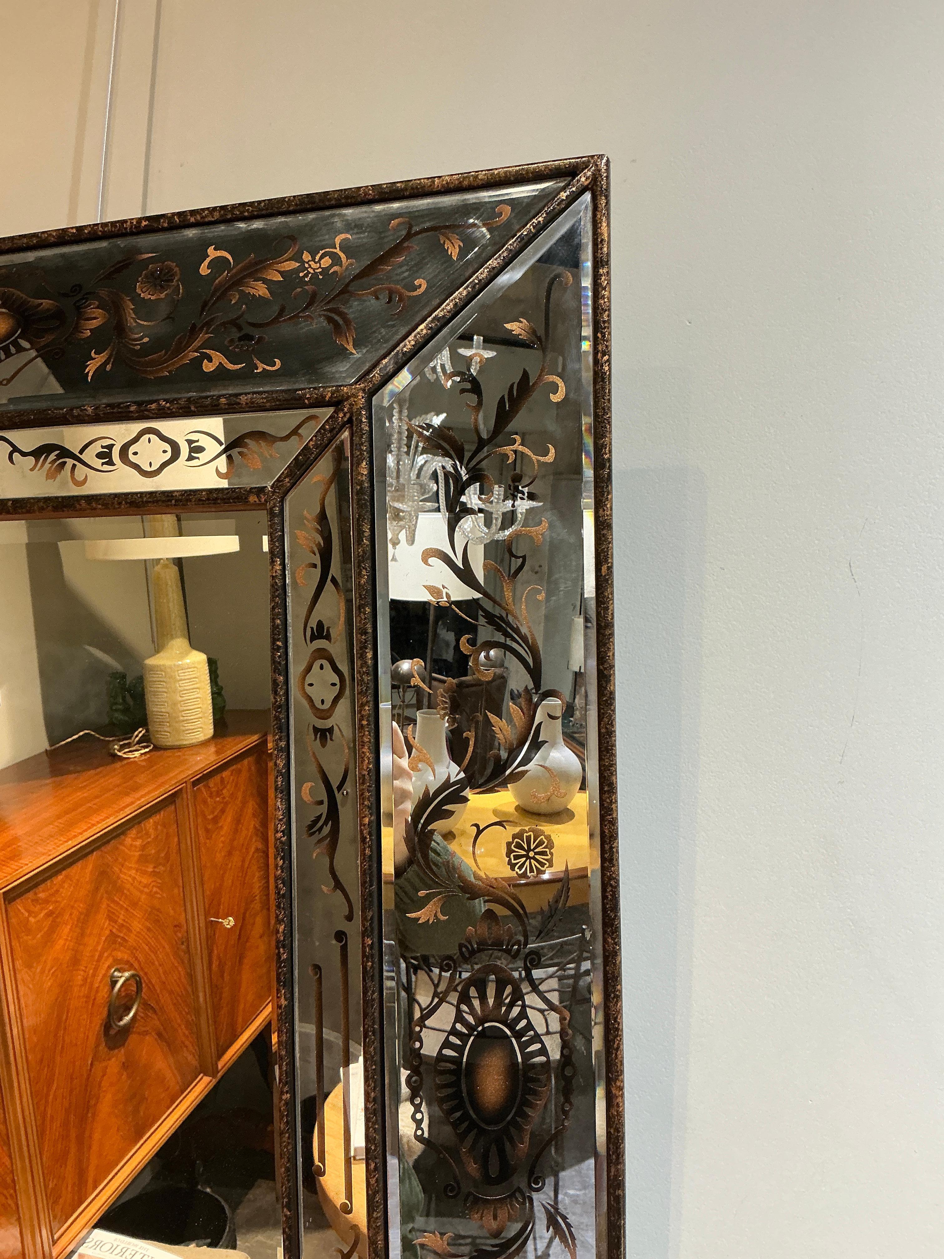 Mid-Century moderno Specchio francese del 1950 circa in vendita