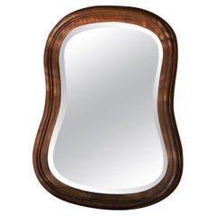 French Mirror in Wood, with a Freeform Frame Shape, 1960