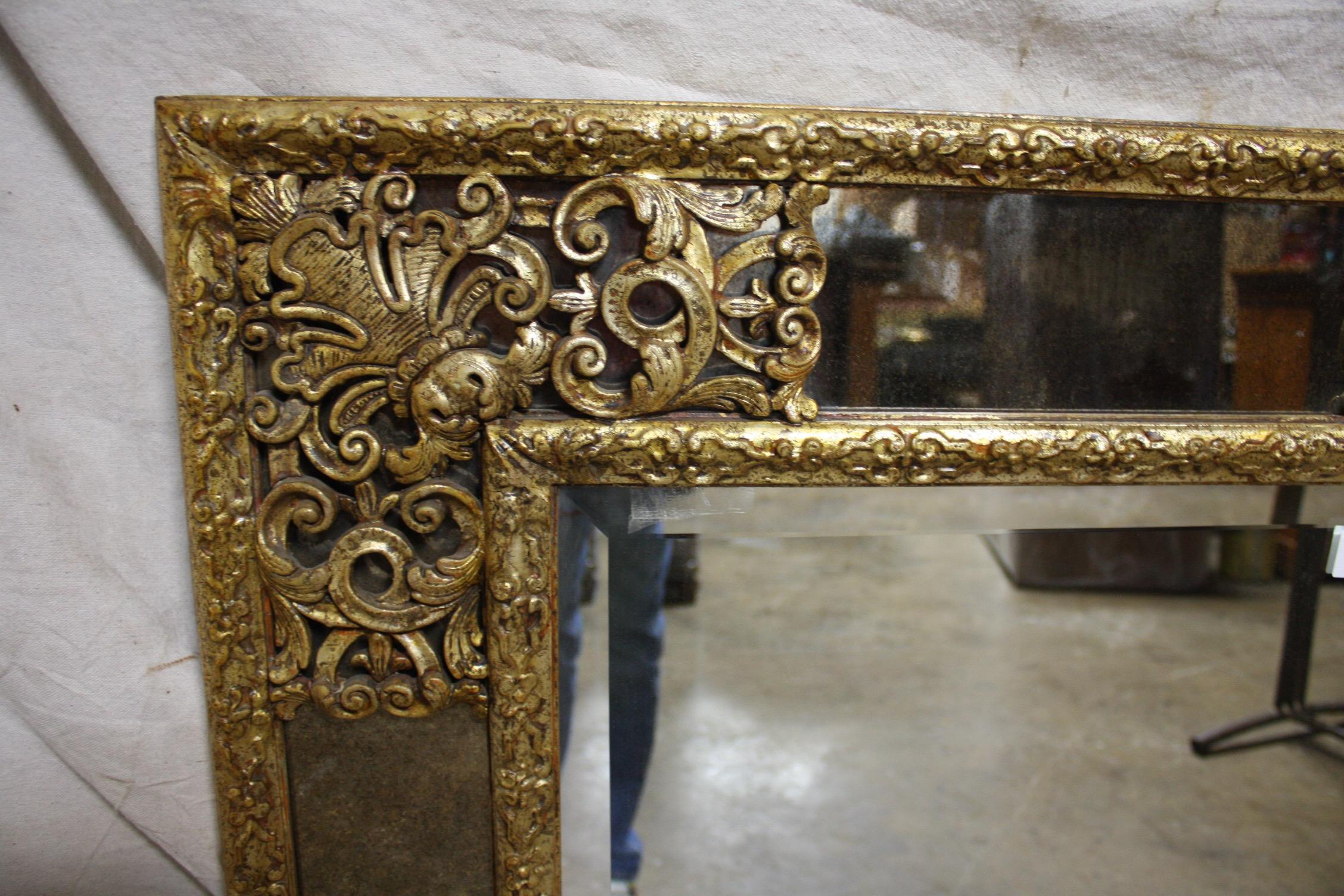 Giltwood French Mirror, Louis XIV Style For Sale
