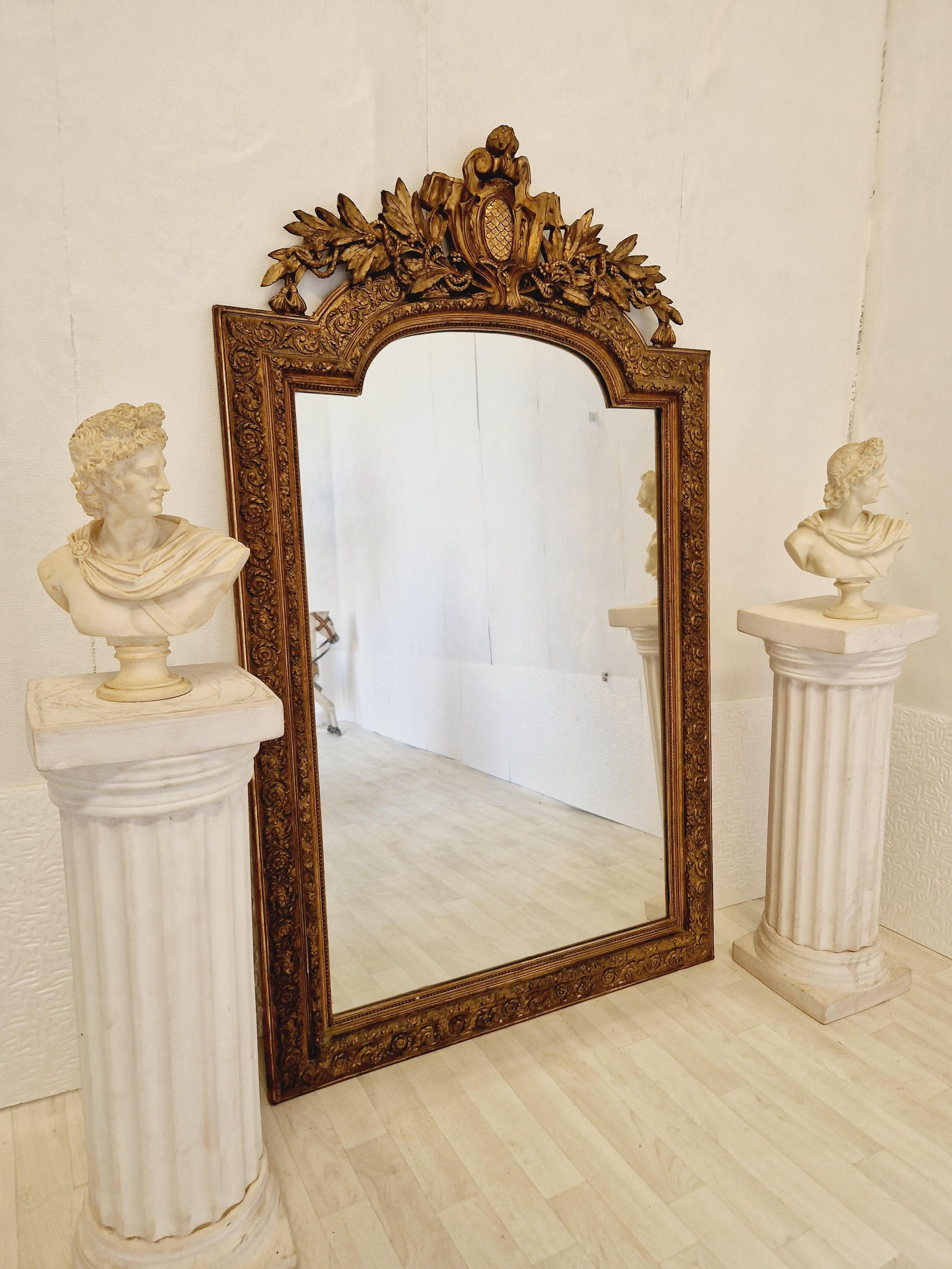 French Mirror Louis XVI Style 19th Century 1