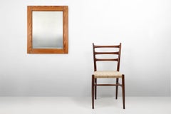 French Mirror with Warm Pine Wood Frame, 1900s