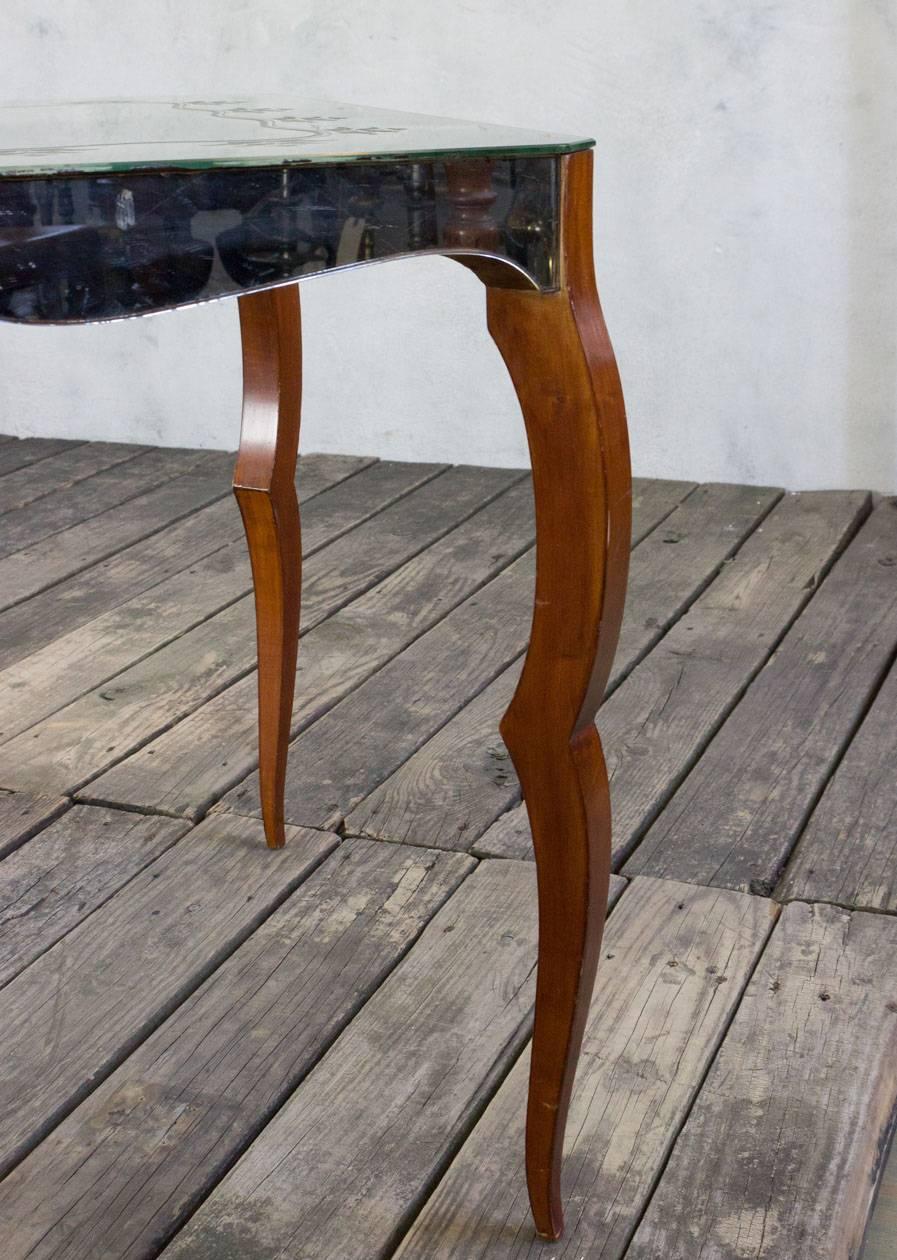 French Mirrored Card Table In Good Condition In Buchanan, NY