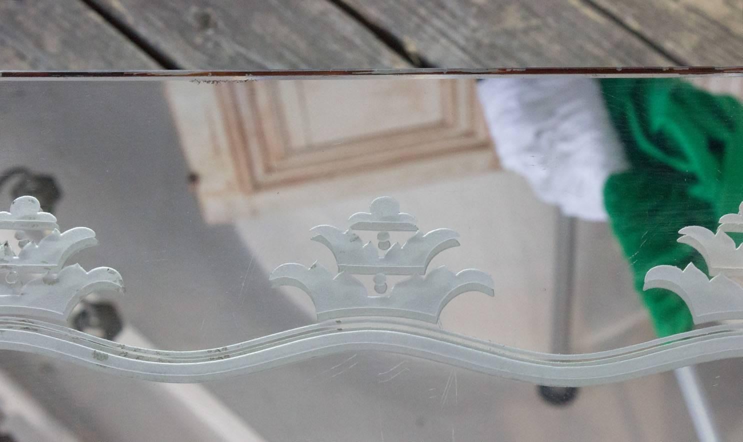 French Mirrored Card Table 3