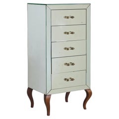 French Mirrored Chest of Drawers, 1940s
