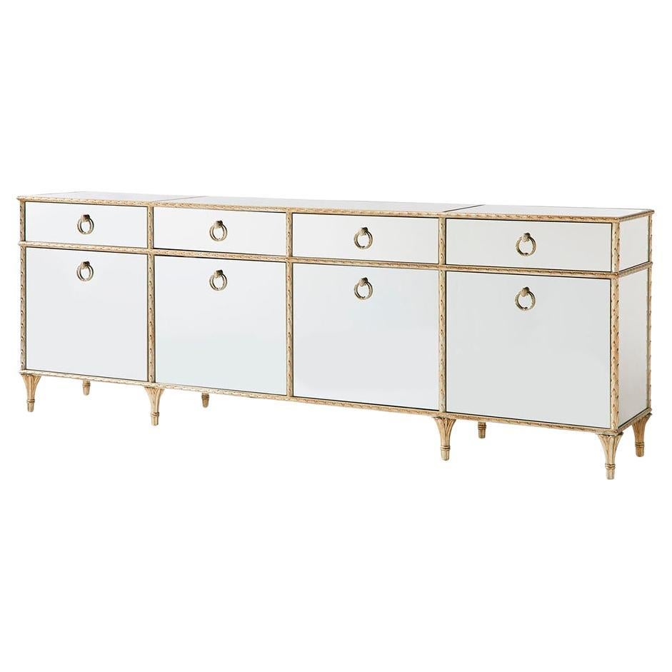 French Mirrored Credenza For Sale