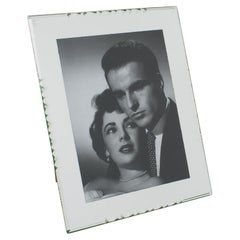 Vintage French Mirrored Glass Picture Frame, 1940s