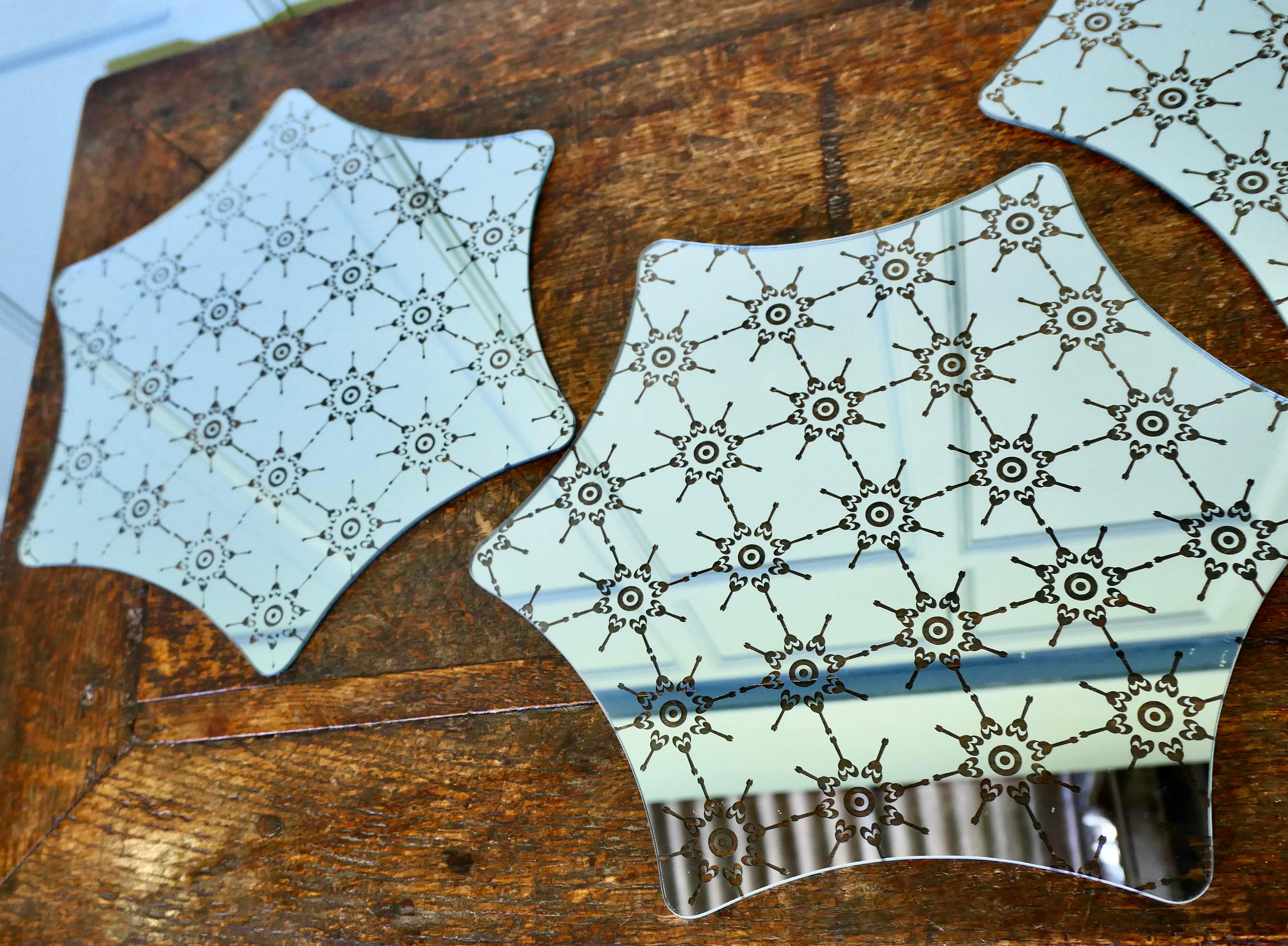 French Mirrored Sideboard Mats  A lovely trio which sits on your serving table For Sale 1