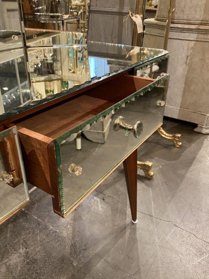 French Mirrored Vanity Table 1920s-40s For Sale 1