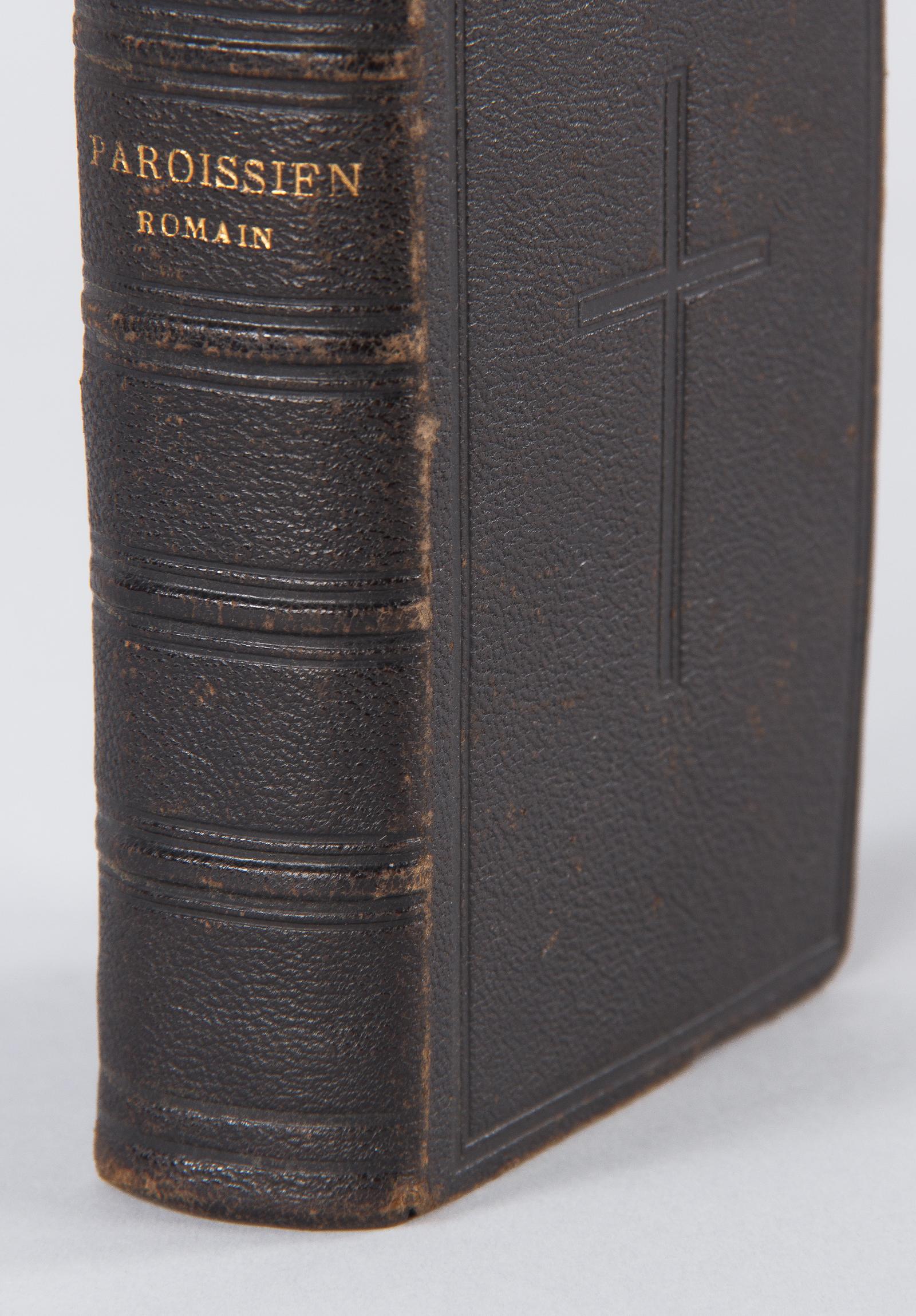 Leather French Missal Book-Paroissien Roman, 1880