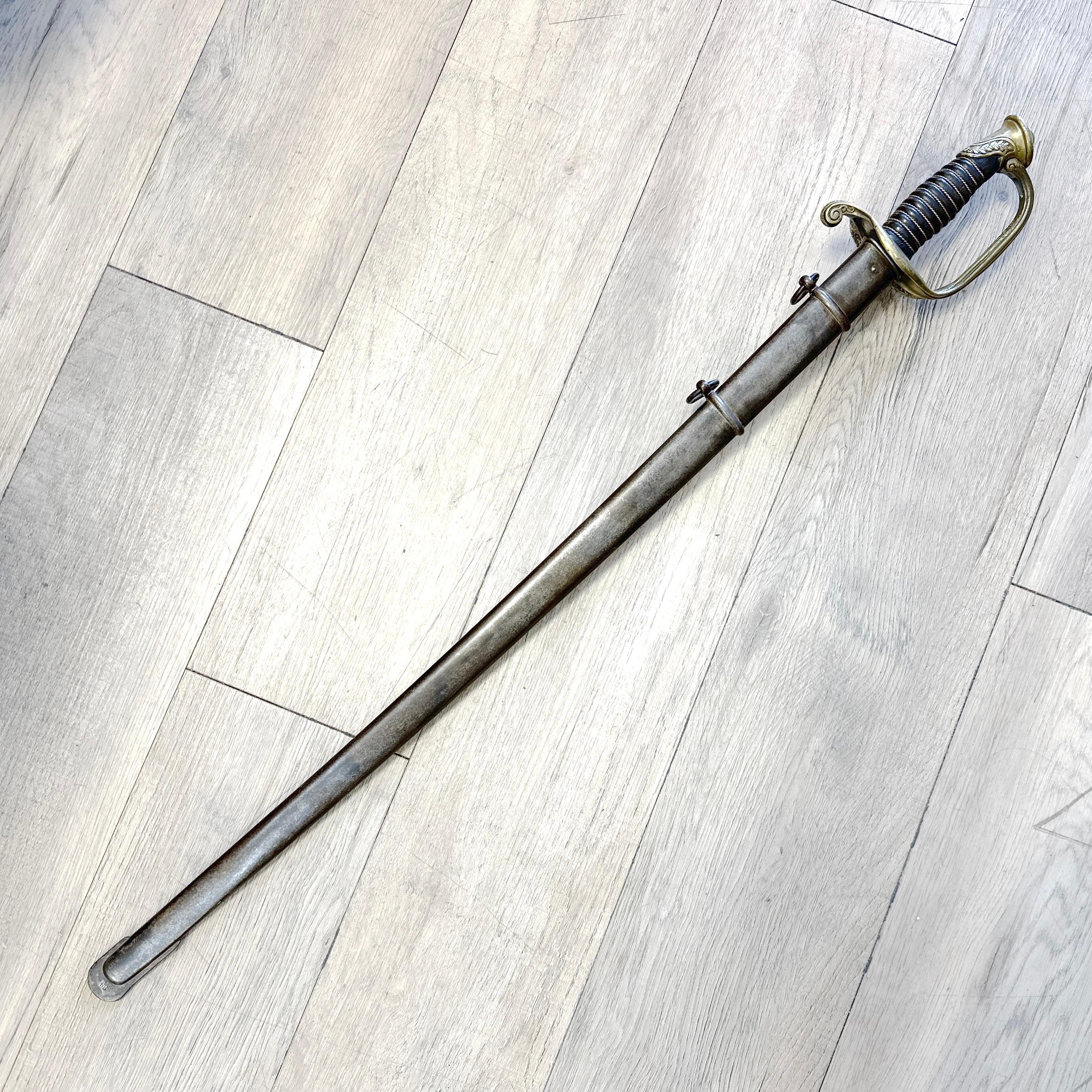 19th Century French Model 1855 Army Officers Sword with Scabbard