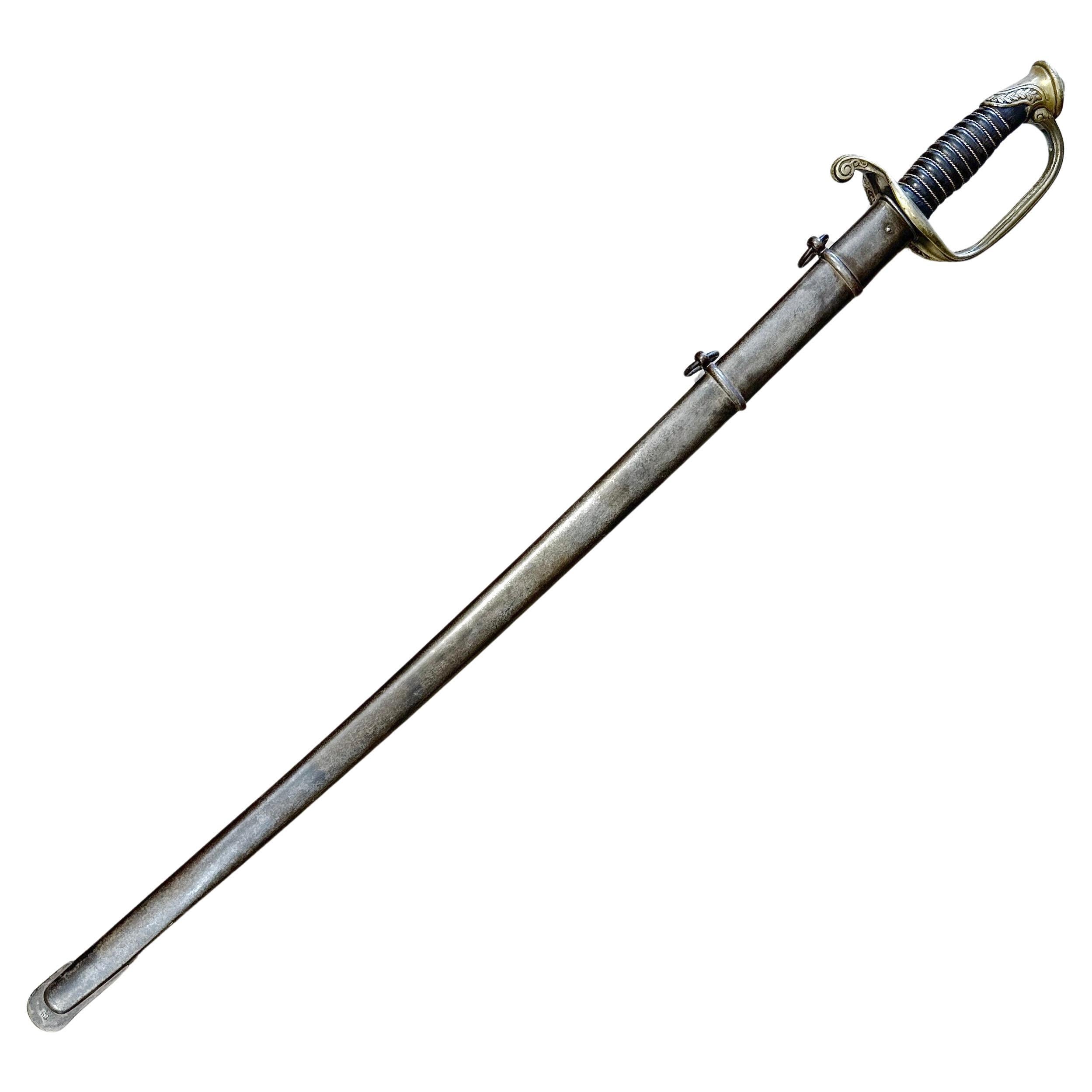 French Model 1855 Army Officers Sword with Scabbard