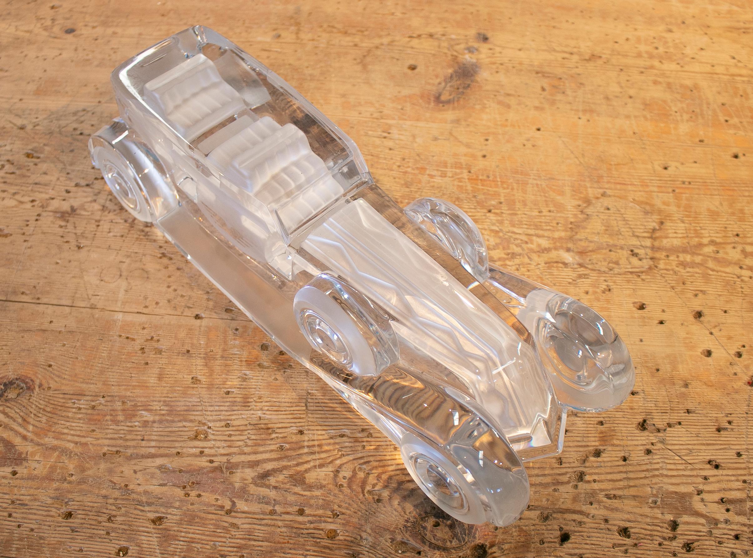 French Model of a Glass Car by Daum, circa 1980 5