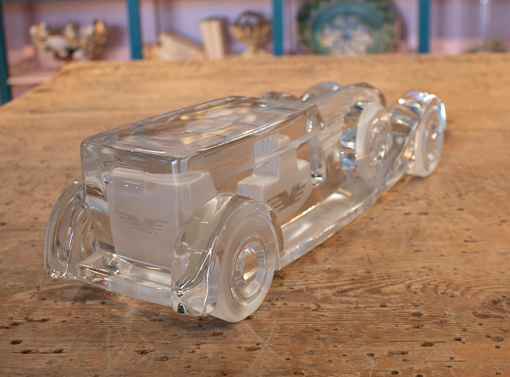 Late 20th Century French Model of a Glass Car by Daum, circa 1980
