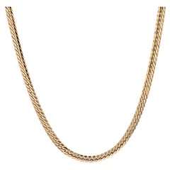 Collana girocollo moderna francese in oro giallo 18 carati