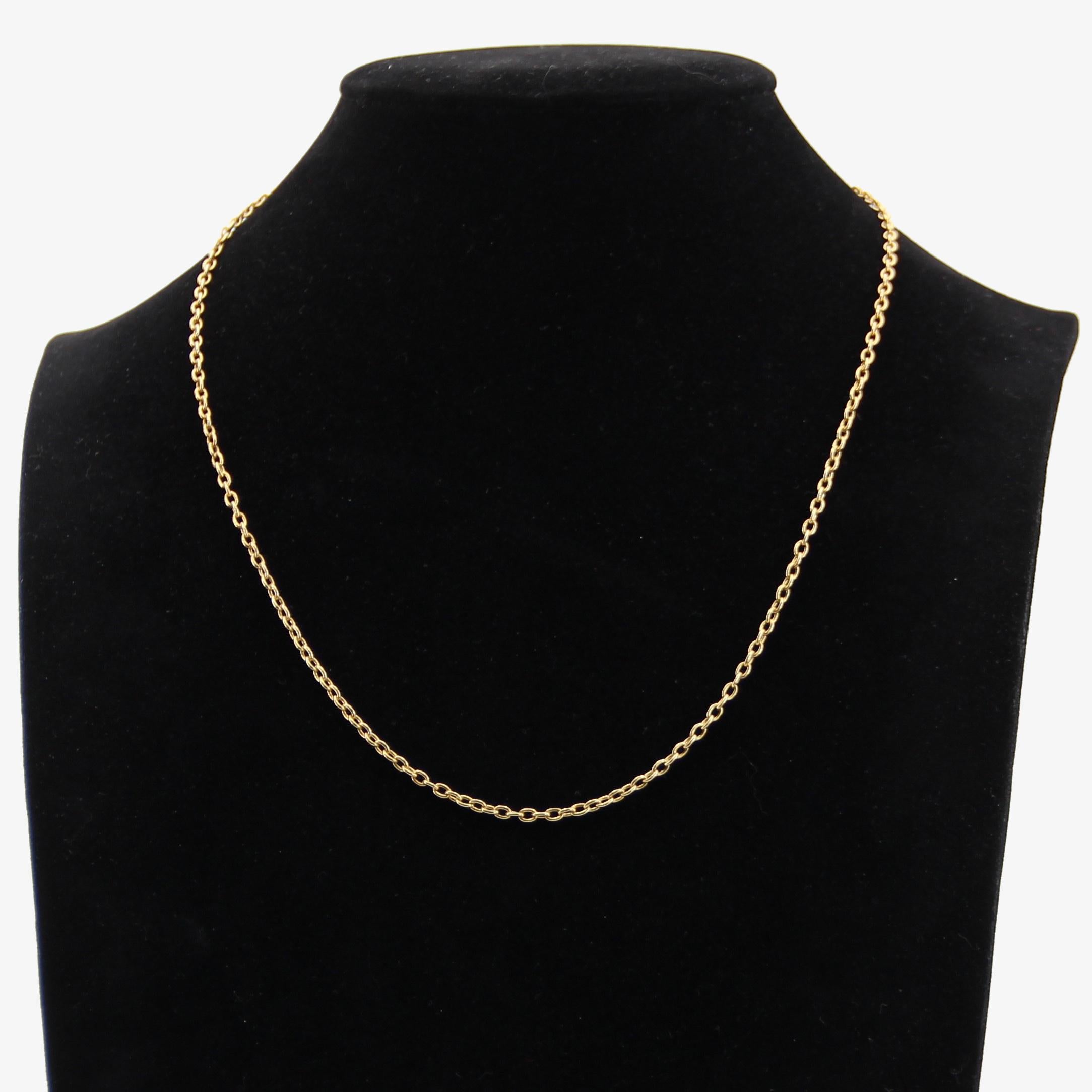 French Modern 18 Karat Yellow Gold Convict Mesh Chain Necklace For Sale