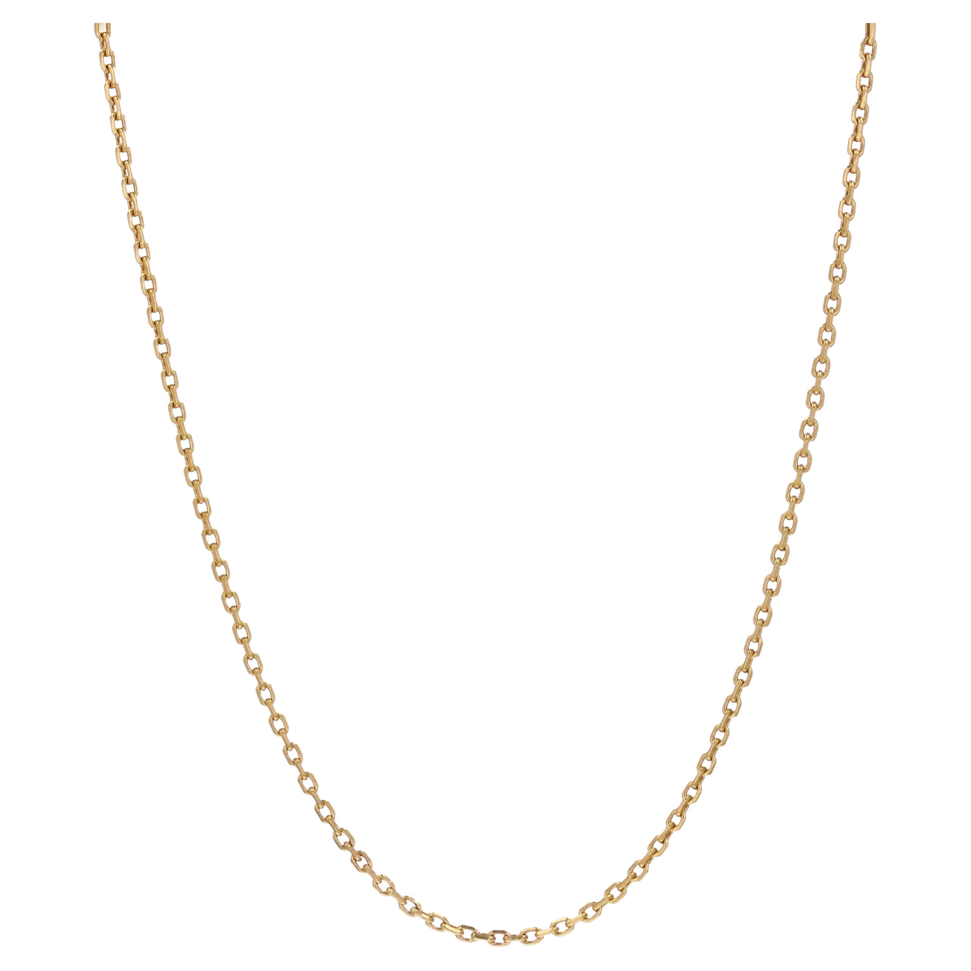 French Modern 18 Karat Yellow Gold Convict Mesh Chain Necklace