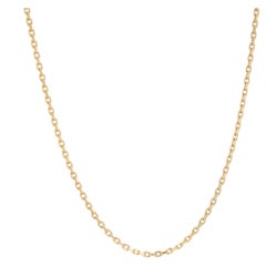 French Modern 18 Karat Yellow Gold Convict Mesh Long Chain Necklace