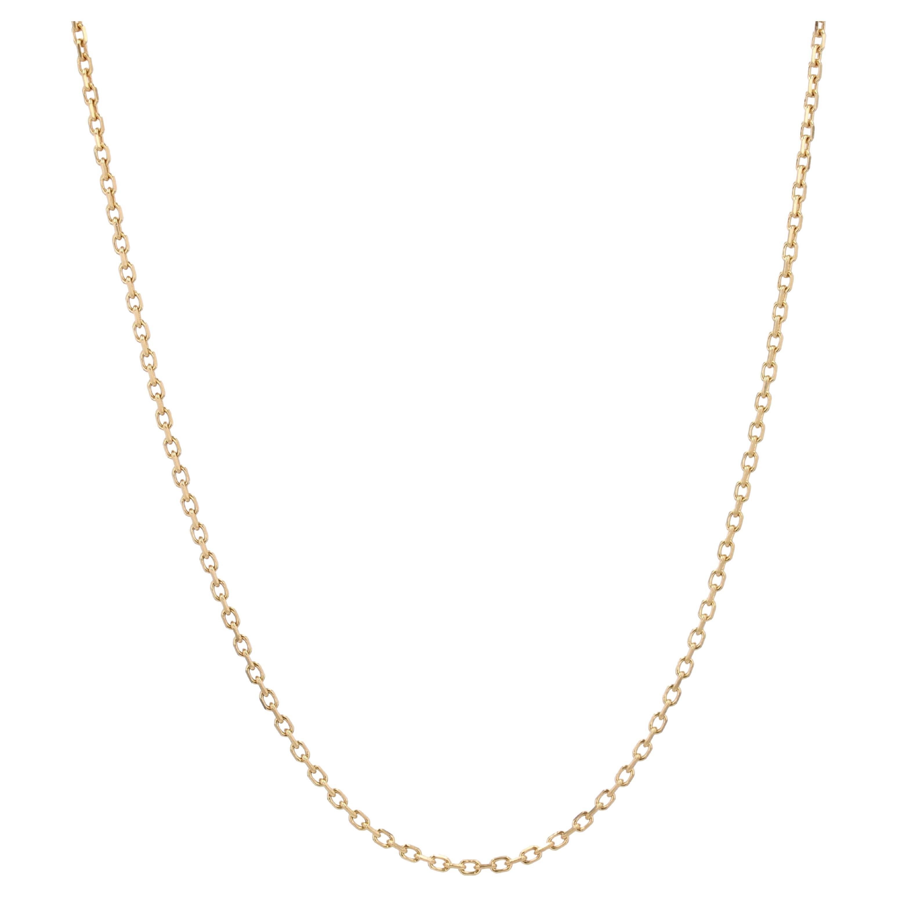 Französische moderne 18 Karat Gelbgold Filed Convict Mesh Kette Halskette
