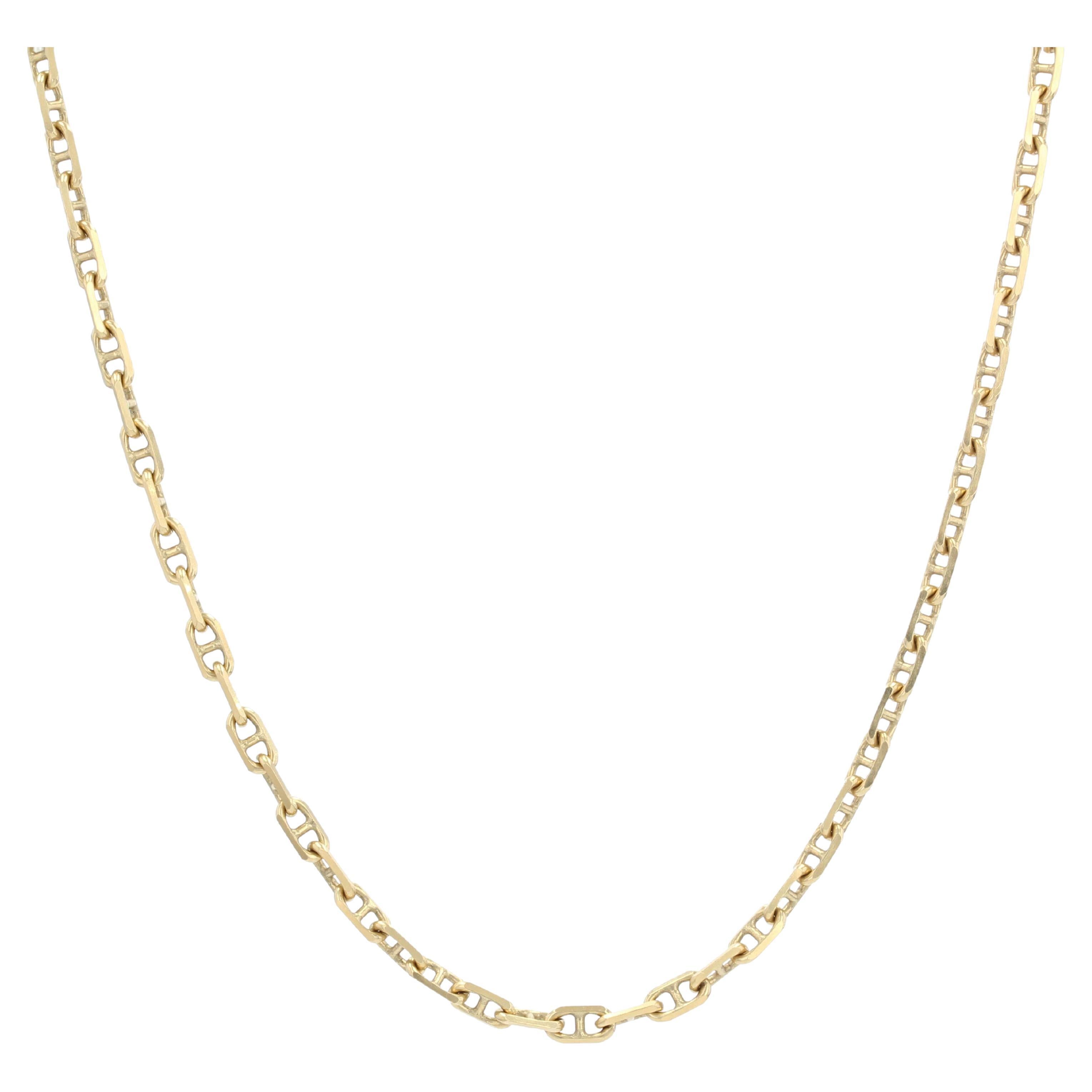 French Modern 18 Karat Yellow Gold Filed Navy Mesh Chain For Sale