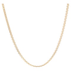 French Modern 18 Karat Yellow Gold Flat Mesh Chain