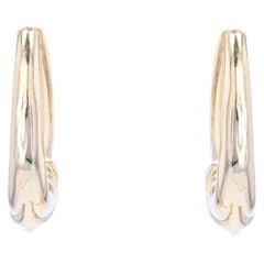 Créoles modernes françaises en or jaune 18 carats