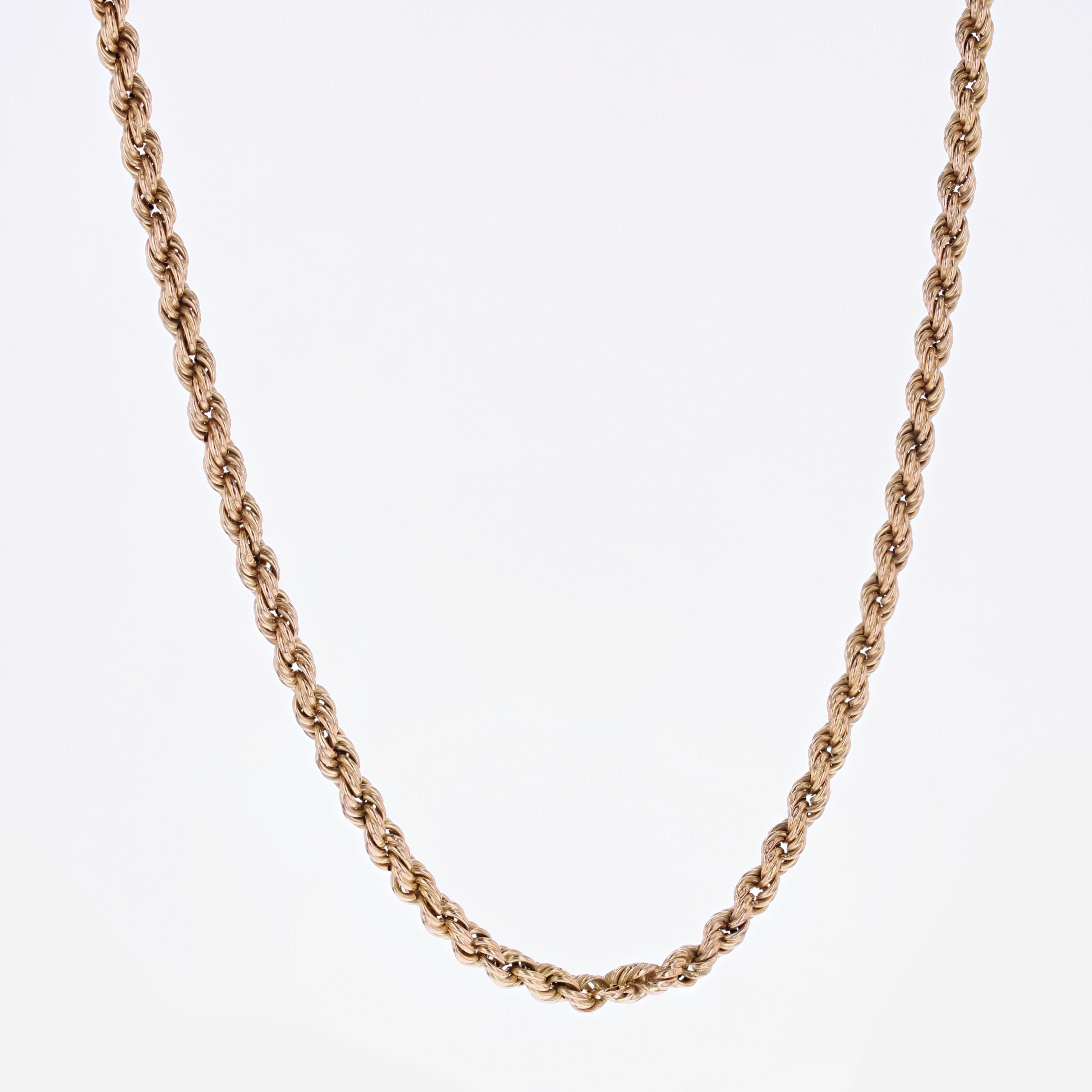 Women's French Modern 18 Karat Yellow Gold Twists Necklace