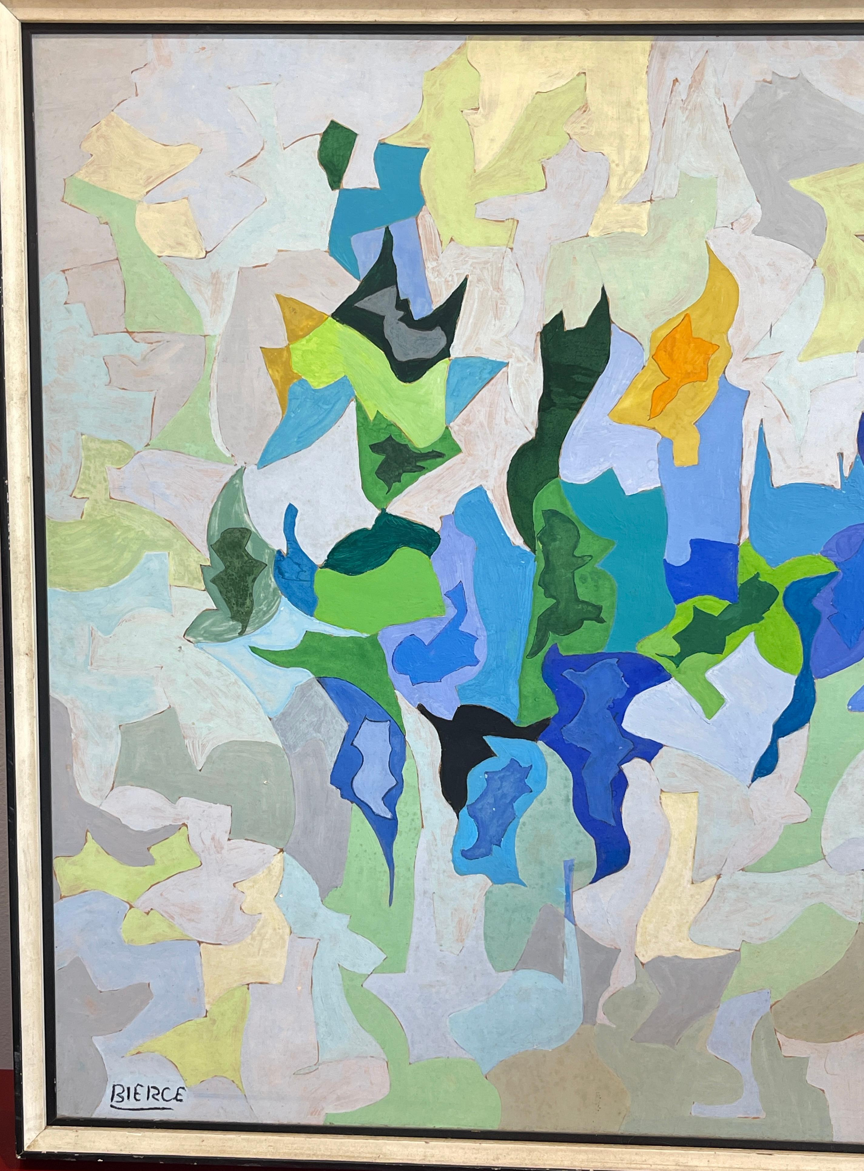 Éste es un magnífico ejemplo de Pintura al gouache abstracta moderna francesa.
Está firmada por el artista, Roland Bierge (1922-1991)Roland Bierge (francés, 1922-1991)
Rolan Bierge era conocido por sus pinturas abstractas y el uso de colores