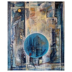 Pintura al óleo abstracta moderna francesa