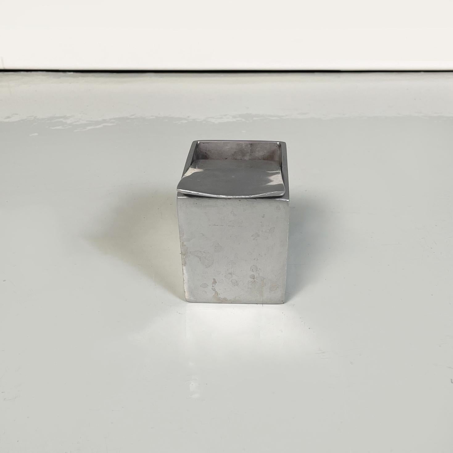 Cenicero de mesa moderno francés de aluminio Ray Hollis de Philippe Starck, años 90 Moderno en venta