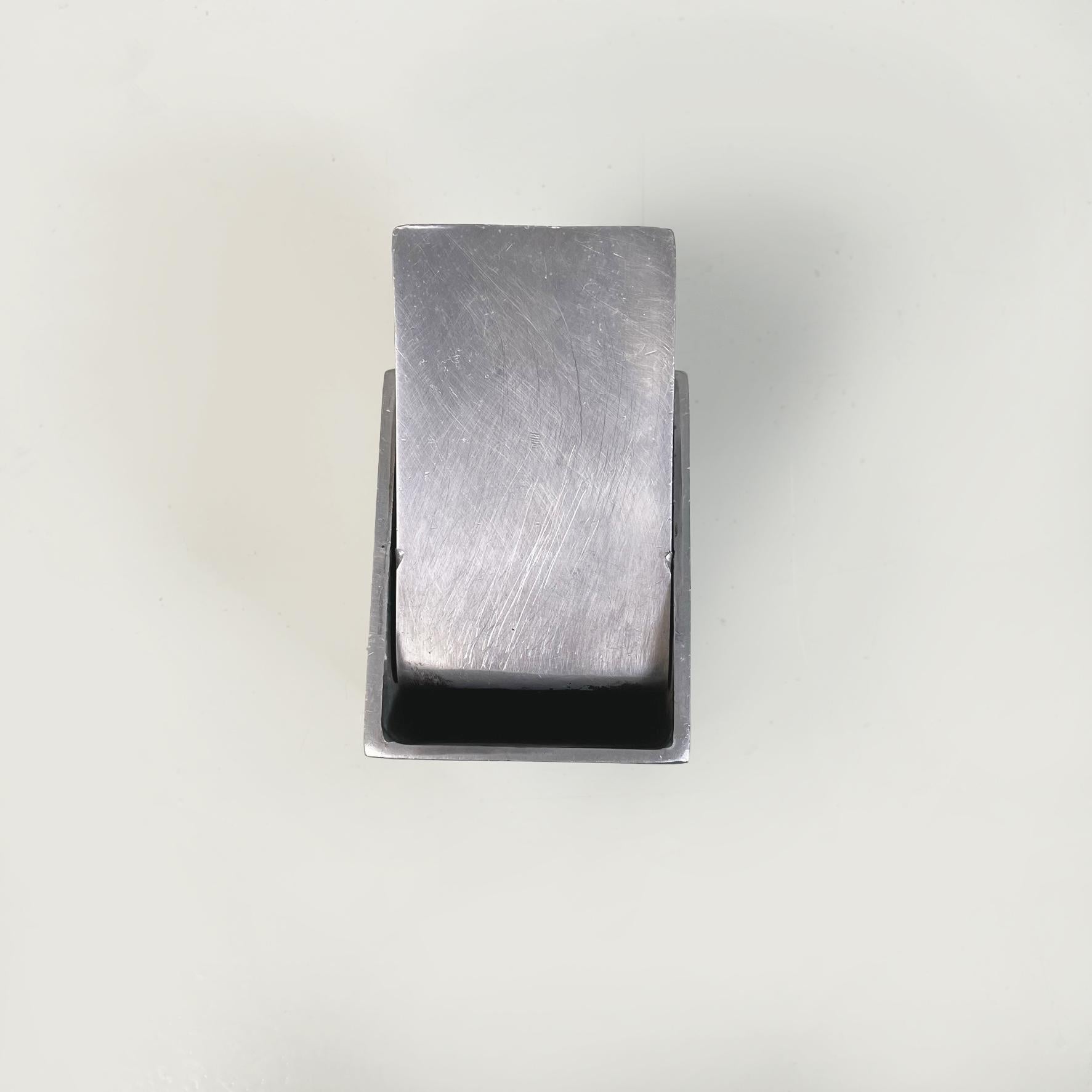 French Modern Aluminum Table Ashtray Ray Hollis by Philippe Starck, 1990s In Good Condition For Sale In MIlano, IT