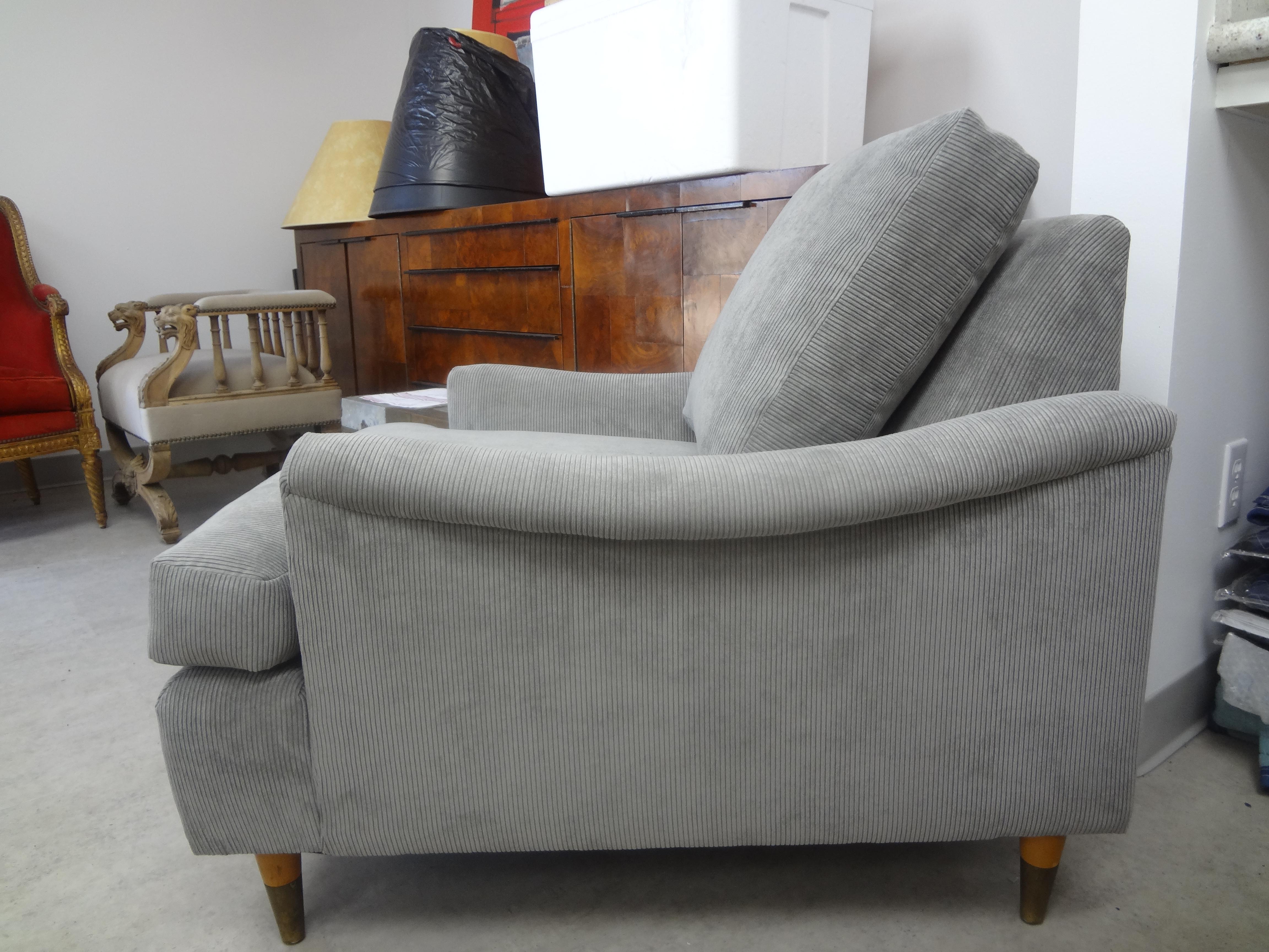 Fabric French Modern André Arbus Style Lounge Chair For Sale
