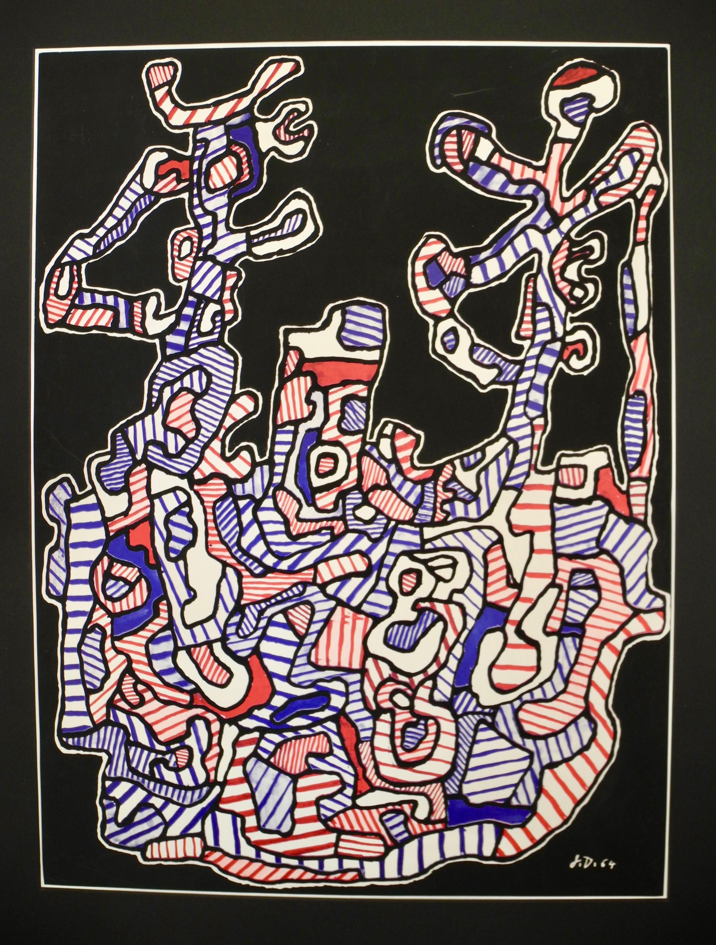French Modern Art Original Serigraph by Jean Dubuffet, 1964 In Good Condition In Hudson, NY