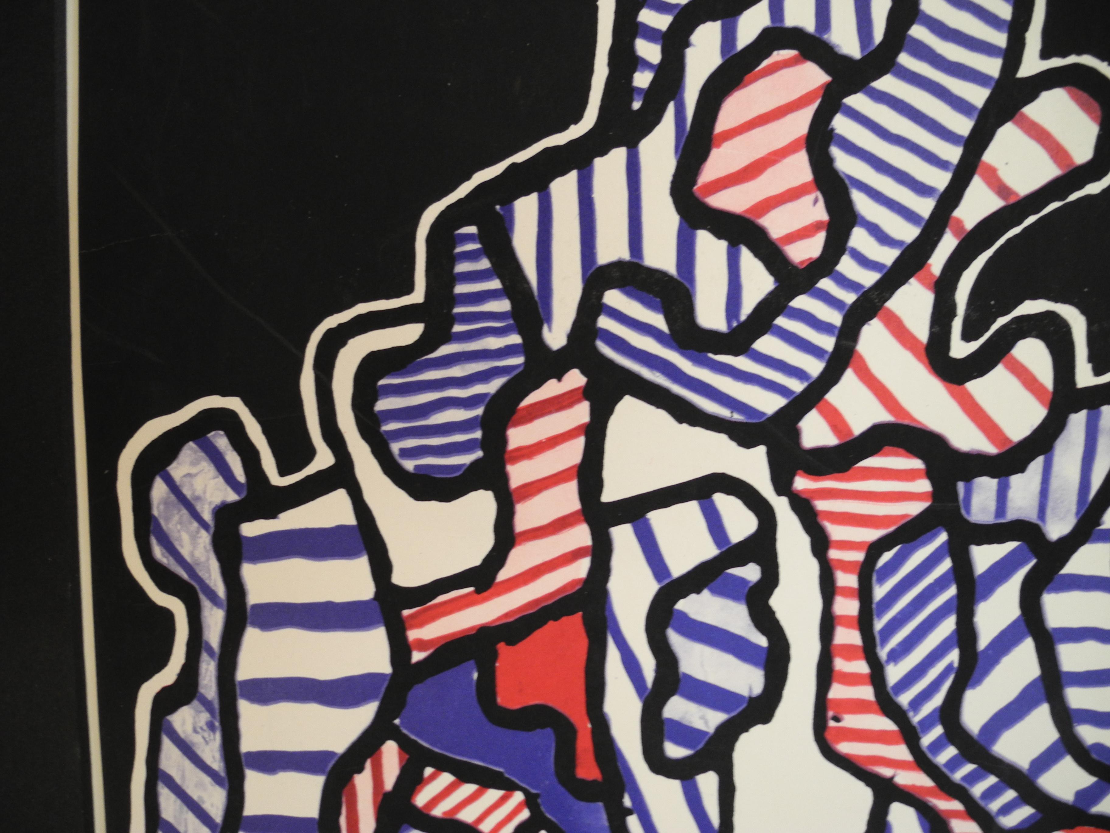 20th Century French Modern Art Original Serigraph by Jean Dubuffet, 1964