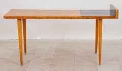 French Modern Ash and Laminate Low Table, 1950s