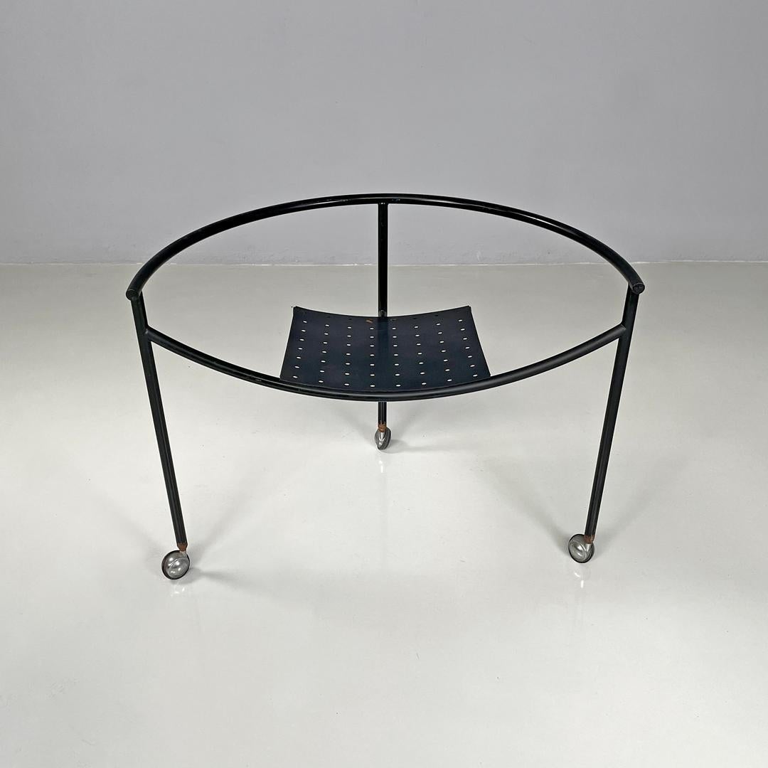 Late 20th Century French modern black metal armchair Dr Sonderbar by Philippe Starck for XO, 1980s For Sale