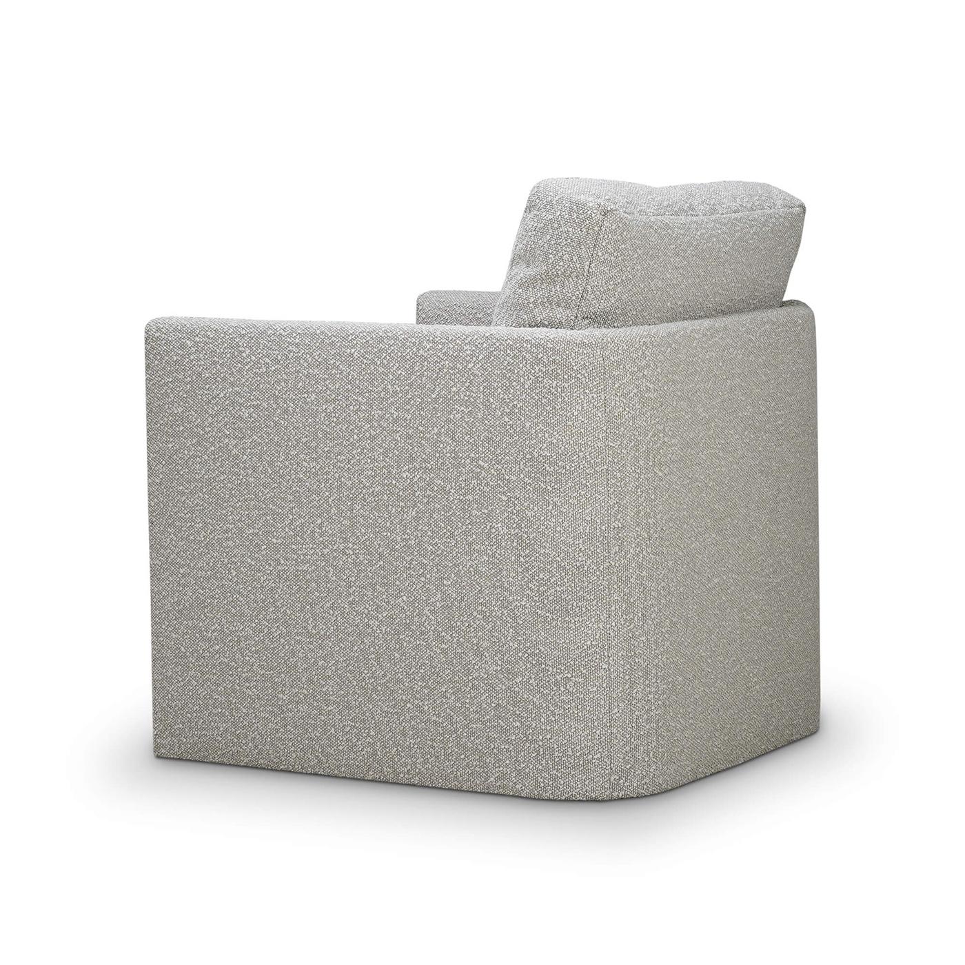 Französischer moderner drehbarer Boucle-Sessel (Indonesisch) im Angebot
