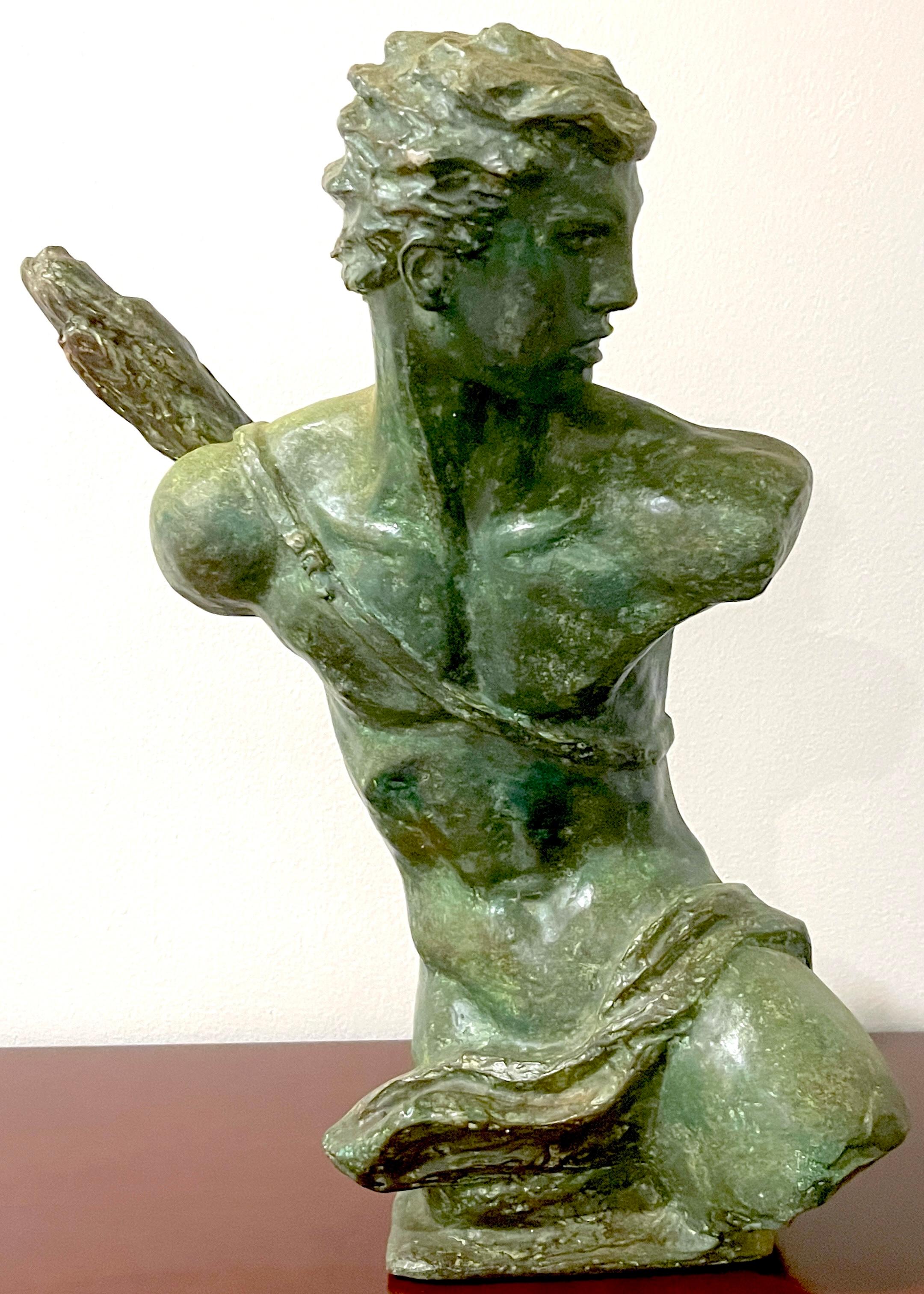 French Modern Bronze Clad Sculpture of Hermes 5