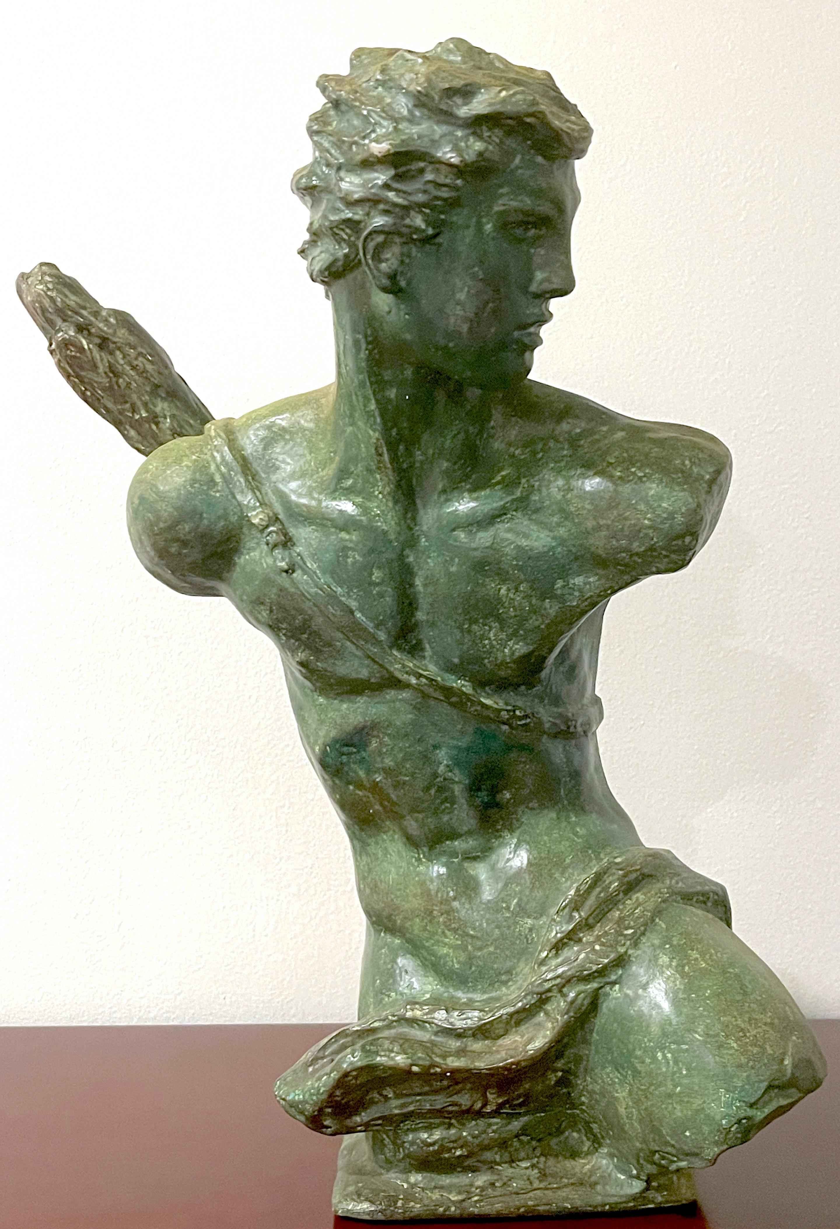 French Modern Bronze Clad Sculpture of Hermes 6