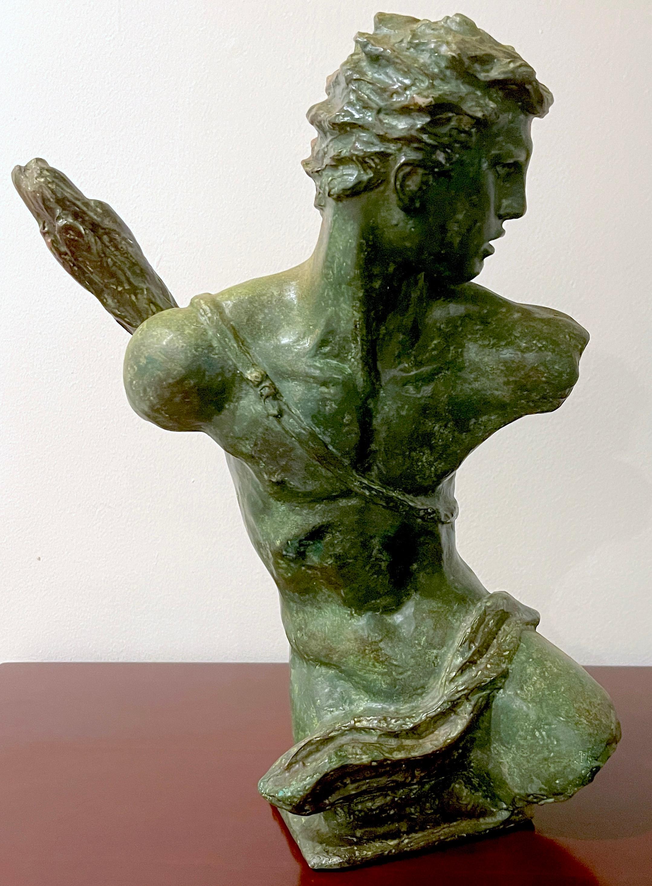 French Modern Bronze Clad Sculpture of Hermes 8