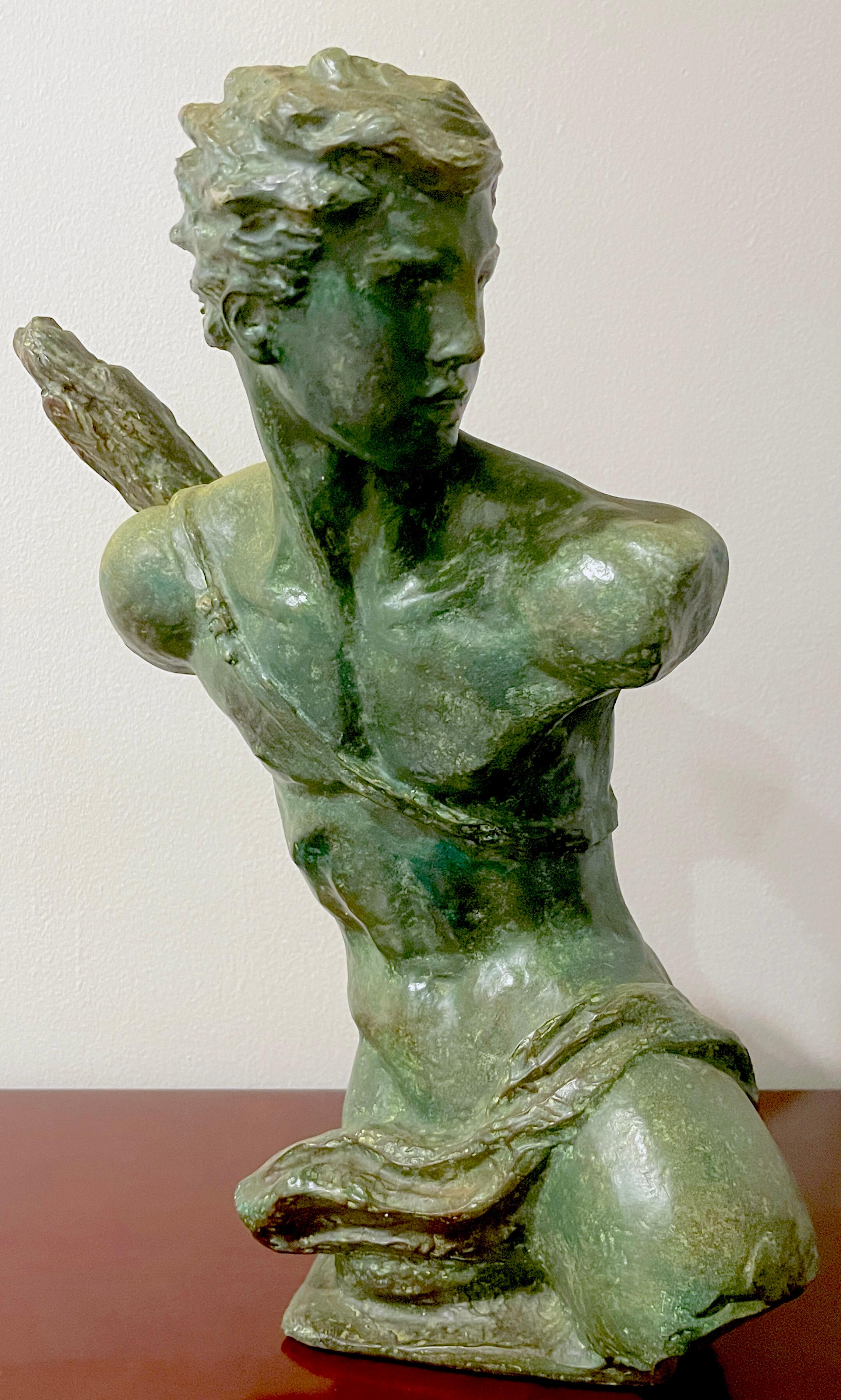 French Modern Bronze Clad Sculpture of Hermes 4
